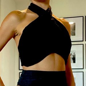 Black crop top